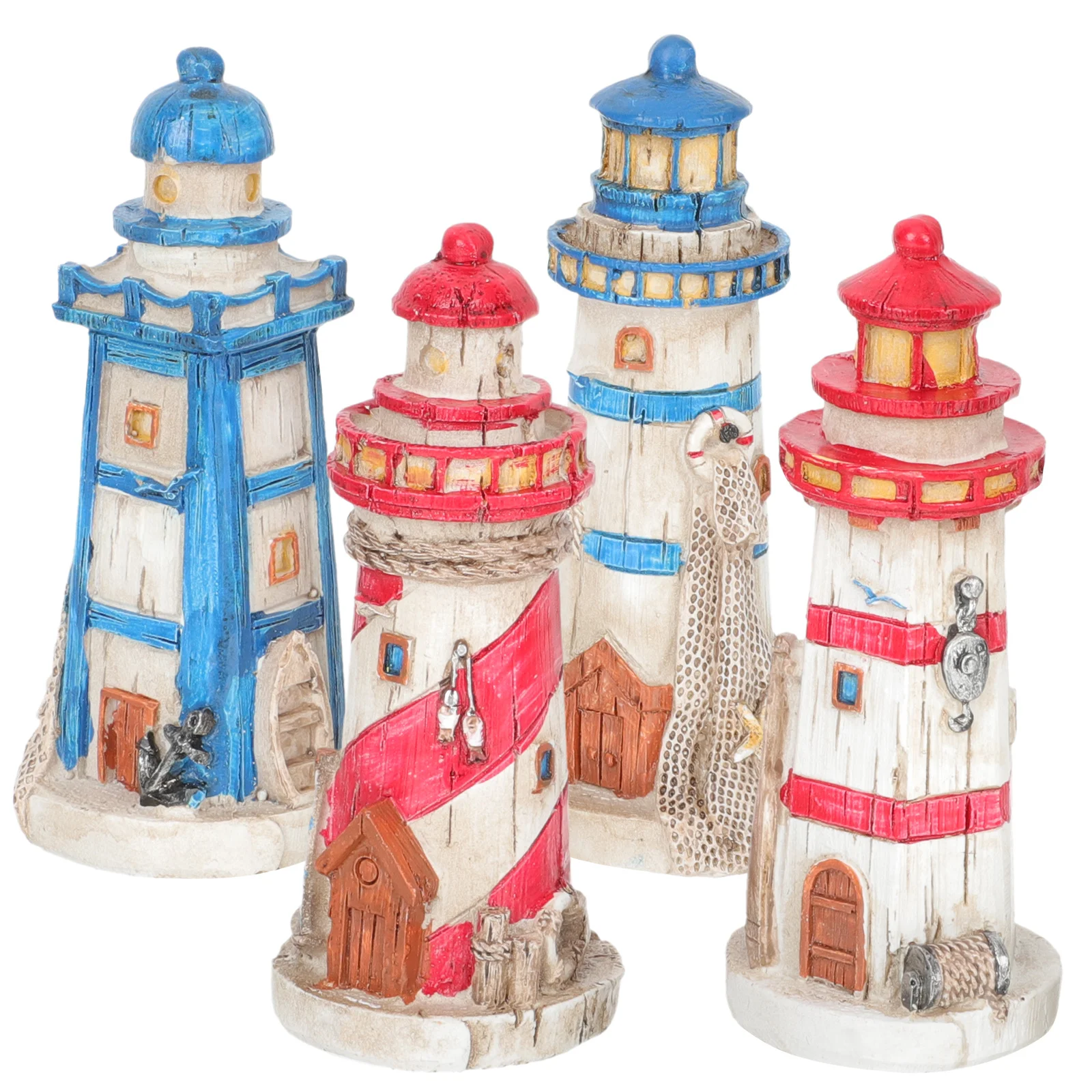 4Pcs Resin Lighthouse Nautical Desktop Ornament Mediterranean Style Coastal Home Decorative Craft Resin Lighthouse
4Pcs Resin Lighthouse Nautical Desktop Ornament Mediterranean Style Coastal Home Decorative Craft Resin Lighthouse