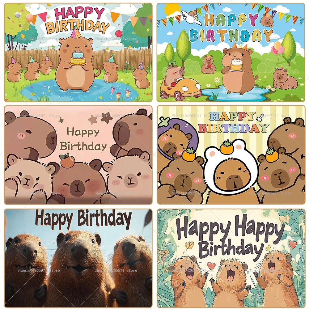 Cute Capybara Theme Background Birthday Party Decoration Children Gift Room Decoration Banner Children Photography Background
Cute Capybara Theme Background Birthday Party Decoration Children Gift Room Decoration Banner Children Photography Background
