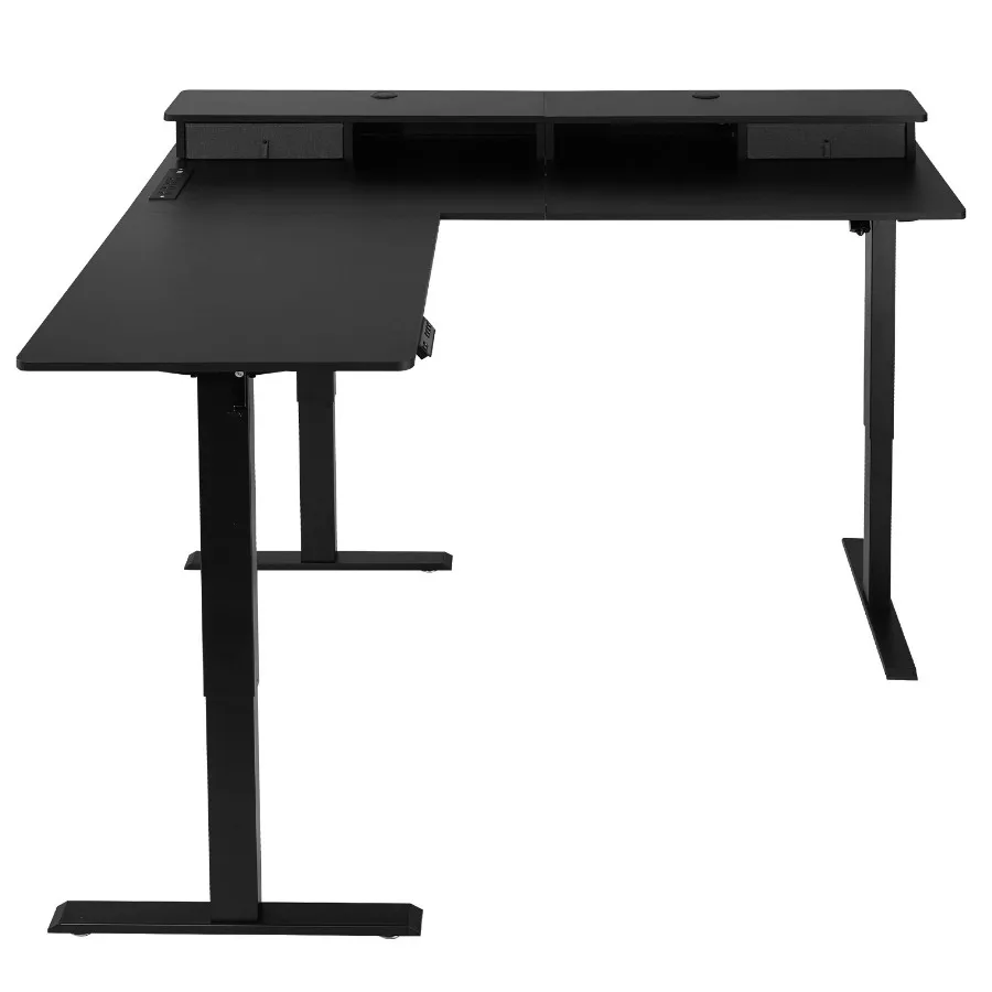 L Shaped Desk Electric Adjustable Height Corner Gaming Desk with CPU Stand Dual Hooks and Fabric Drawers L-Shaped Computer Tabl
L Shaped Desk Electric Adjustable Height Corner Gaming Desk with CPU Stand Dual Hooks and Fabric Drawers L-Shaped Computer Tabl