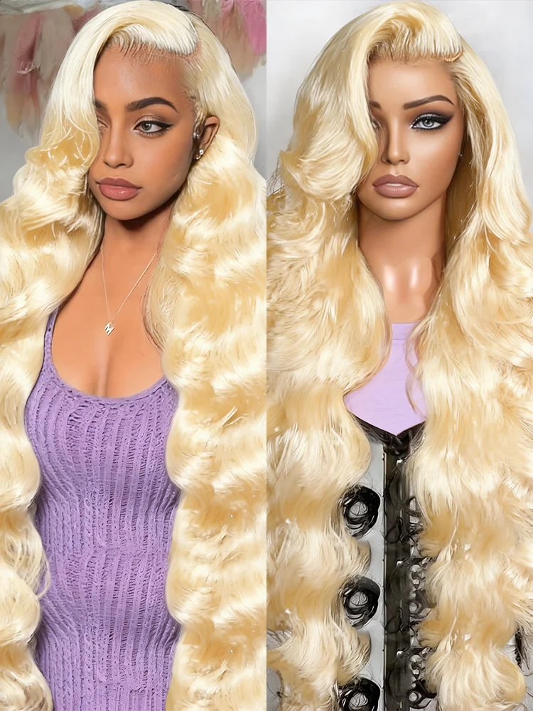 613 Body Wave Lace Frontal Wig 250% Density HD Transparent Lace Front Human Hair Wig 13x6 Blonde Human Hair Wig Natural Hairline
613 Body Wave Lace Frontal Wig 250% Density HD Transparent Lace Front Human Hair Wig 13x6 Blonde Human Hair Wig Natural Hairline