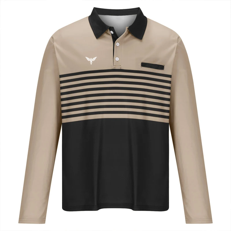 Men Clothes New Fashion Stripe Business Casual Polyester Polo Shirt Men Sport Long Sleeve Autumn Golf Polo Shirt Tops
Men Clothes New Fashion Stripe Business Casual Polyester Polo Shirt Men Sport Long Sleeve Autumn Golf Polo Shirt Tops