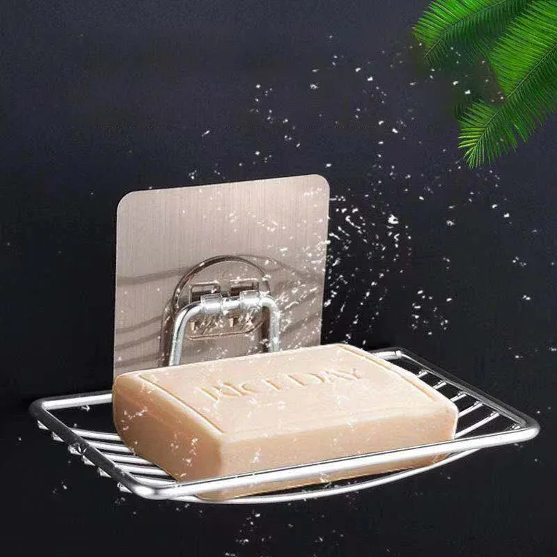 1pcs Stainless Steel Soap Rack Punch-free Nail-free Bathroom Single Layer Drain Wall Hanging Sucker Soap Box Light Luxury Shelf
1pcs Stainless Steel Soap Rack Punch-free Nail-free Bathroom Single Layer Drain Wall Hanging Sucker Soap Box Light Luxury Shelf