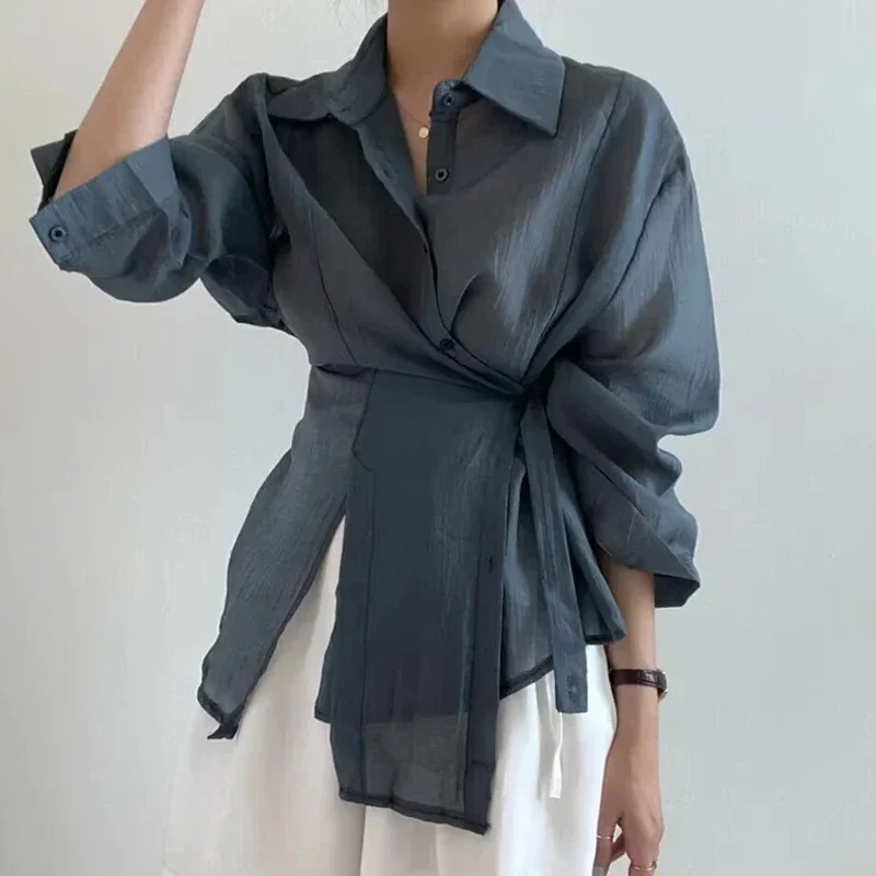 Fashion Long Sleeve Irregular Women Shirt Loose Casual Sunscreen Blouse Elegant Office Women Button Ladies Shirts Tops
Fashion Long Sleeve Irregular Women Shirt Loose Casual Sunscreen Blouse Elegant Office Women Button Ladies Shirts Tops