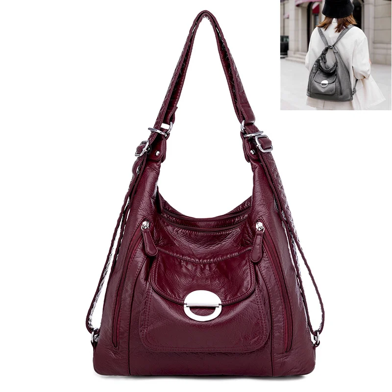 Hot Leather Luxury Handbags women bags designer Multifunction Shoulder Bags for Women Luxury Soft Large Capacity Casual Tote Bag 
Hot Leather Luxury Handbags women bags designer Multifunction Shoulder Bags for Women Luxury Soft Large Capacity Casual Tote Bag