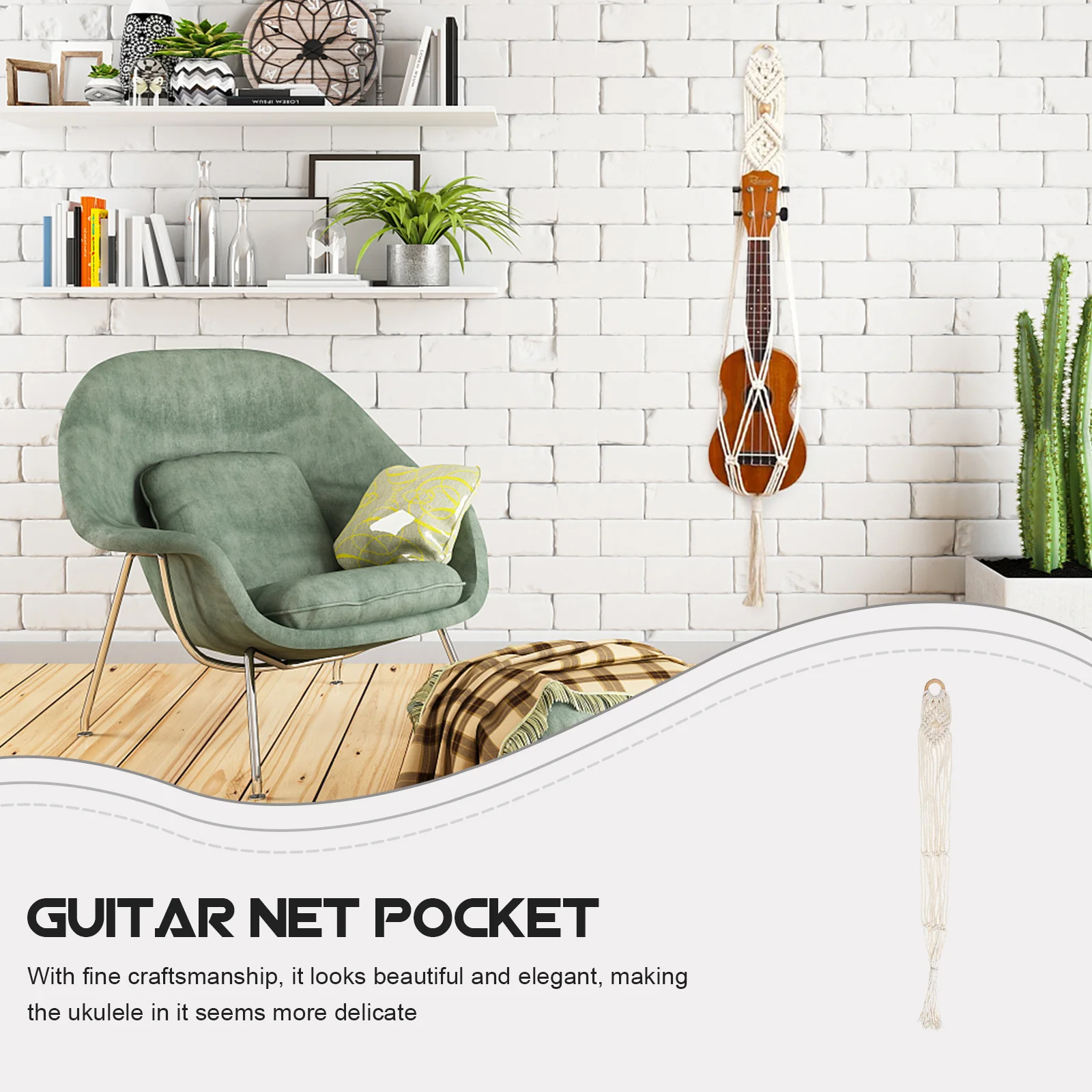 Guitar Storage Basket Macrame Ukulele Hanger Wall Hanging Decor Handwoven Instrument Holder Wall Mount Pendant
Guitar Storage Basket Macrame Ukulele Hanger Wall Hanging Decor Handwoven Instrument Holder Wall Mount Pendant