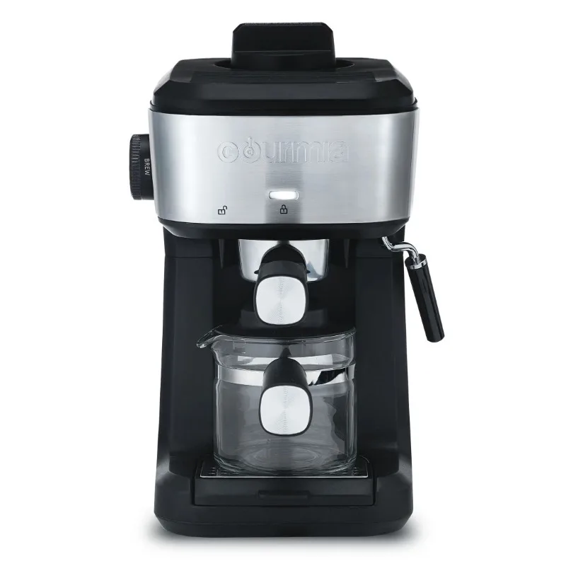 Gourmia 4-Shot Steam Espresso, Cappuccino, and Latte Maker with Frothing Wand, Black, New
Gourmia 4-Shot Steam Espresso, Cappuccino, and Latte Maker with Frothing Wand, Black, New
