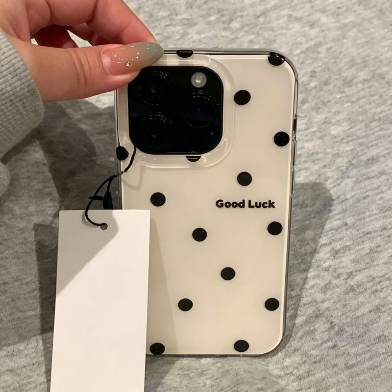 Fashion Black polka Dots Phone Case For iPhone 17 16 15 14 13 12 11 Pro Max 16e 17Air X XR XS Max 7 8 Plus Shockproof Back Cover
Fashion Black polka Dots Phone Case For iPhone 17 16 15 14 13 12 11 Pro Max 16e 17Air X XR XS Max 7 8 Plus Shockproof Back Cover