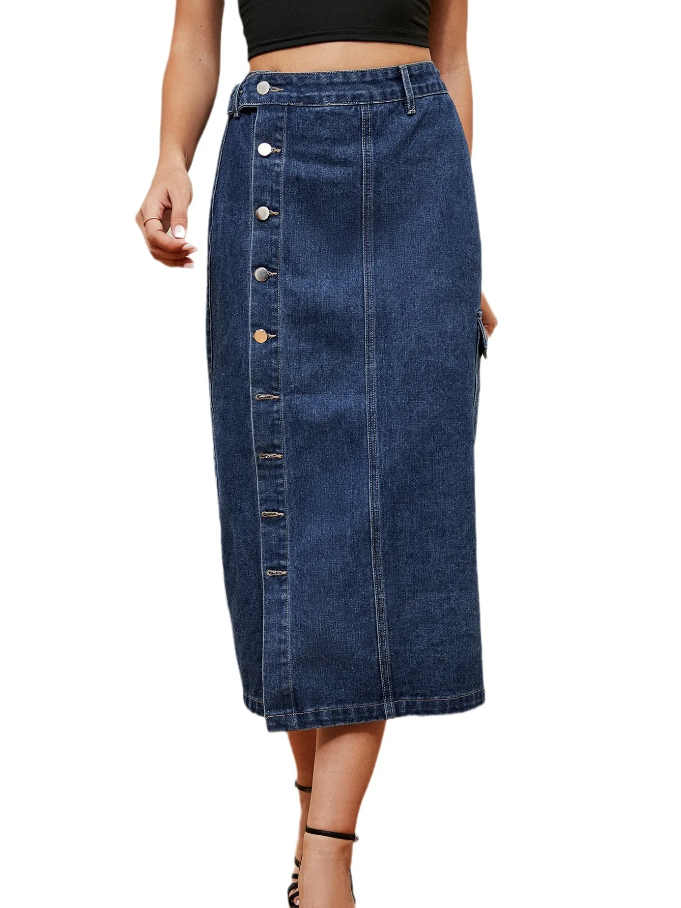 Women's Casual Denim Skirt Half Elastic Waist Workwear Skirt Spicy Girl Cross-Border New Style Citywalk Batwing Type
Women's Casual Denim Skirt Half Elastic Waist Workwear Skirt Spicy Girl Cross-Border New Style Citywalk Batwing Type