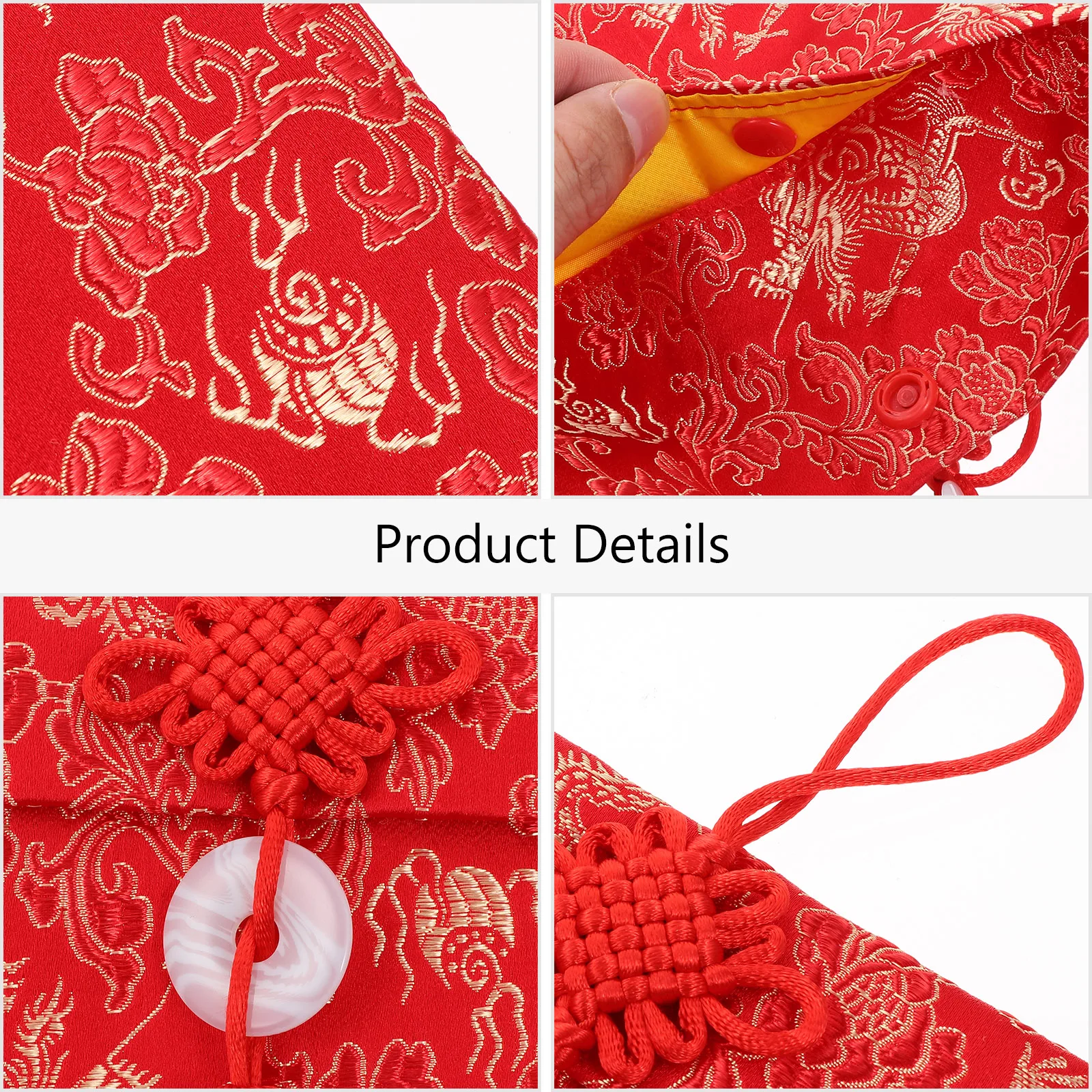 2 Pcs Brocade Red Envelopes Chinese Spring Festival Wedding Gift Money Packets Gold Stamping Practical
2 Pcs Brocade Red Envelopes Chinese Spring Festival Wedding Gift Money Packets Gold Stamping Practical