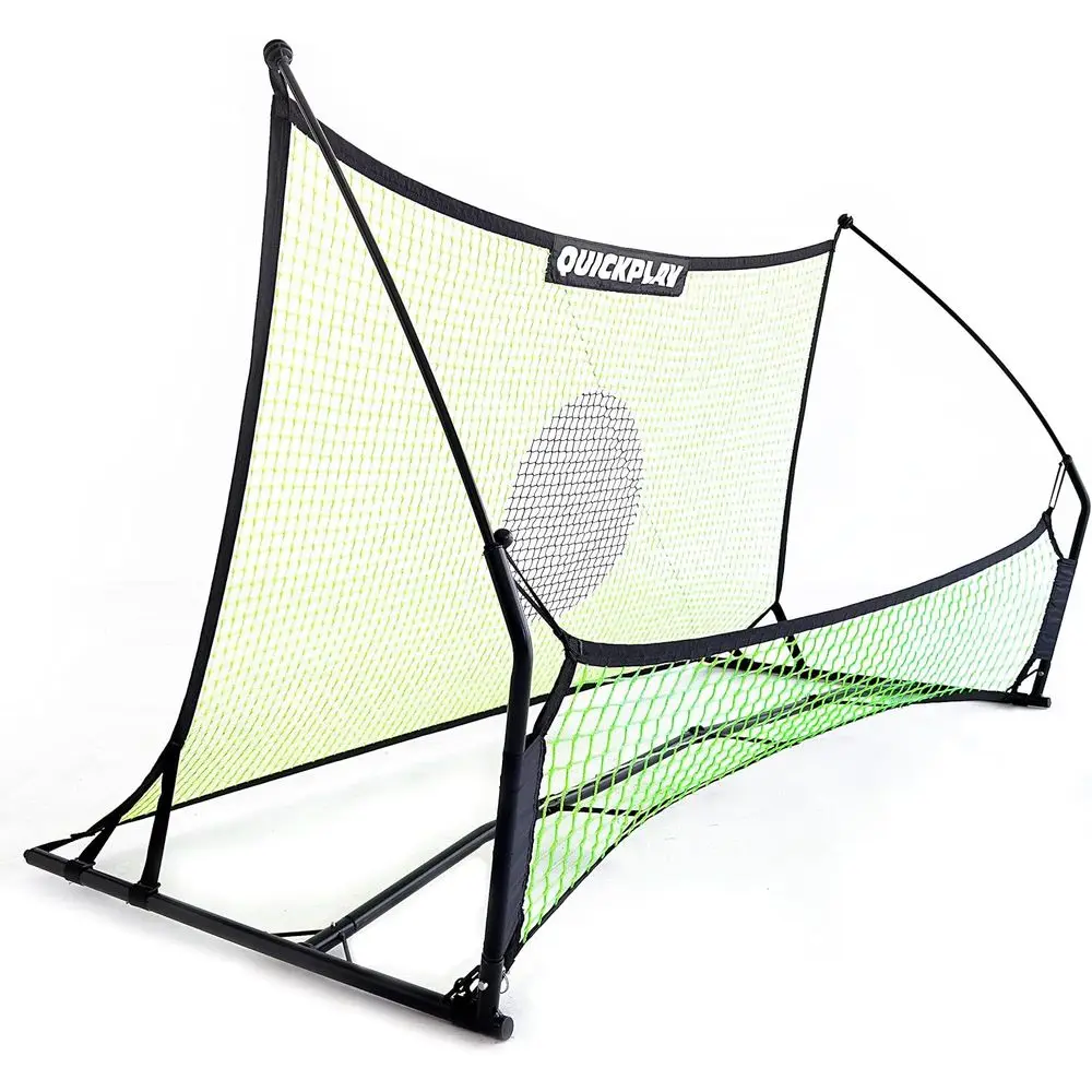 Portable Soccer Rebounder with 6.5x4' Spot and 6.5x1.5t Ground Pass, Alloy Steel and Fiberglass, Black and Green
Portable Soccer Rebounder with 6.5x4' Spot and 6.5x1.5t Ground Pass, Alloy Steel and Fiberglass, Black and Green
