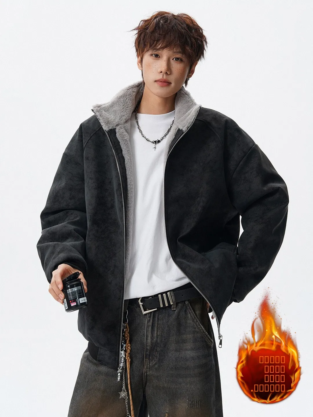 Мужская зимняя куртка Oulangson из искусственной кожи с хлопковой подкладкой, свободного кроя, теплая, с воротником-стойкой, с подкладкой из искусственного меха, молодежная модная верхняя одежда
Мужская зимняя куртка Oulangson из искусственной кожи с хлопковой подкладкой, свободного кроя, теплая, с воротником-стойкой, с подкладкой из искусственного меха, молодежная модная верхняя одежда