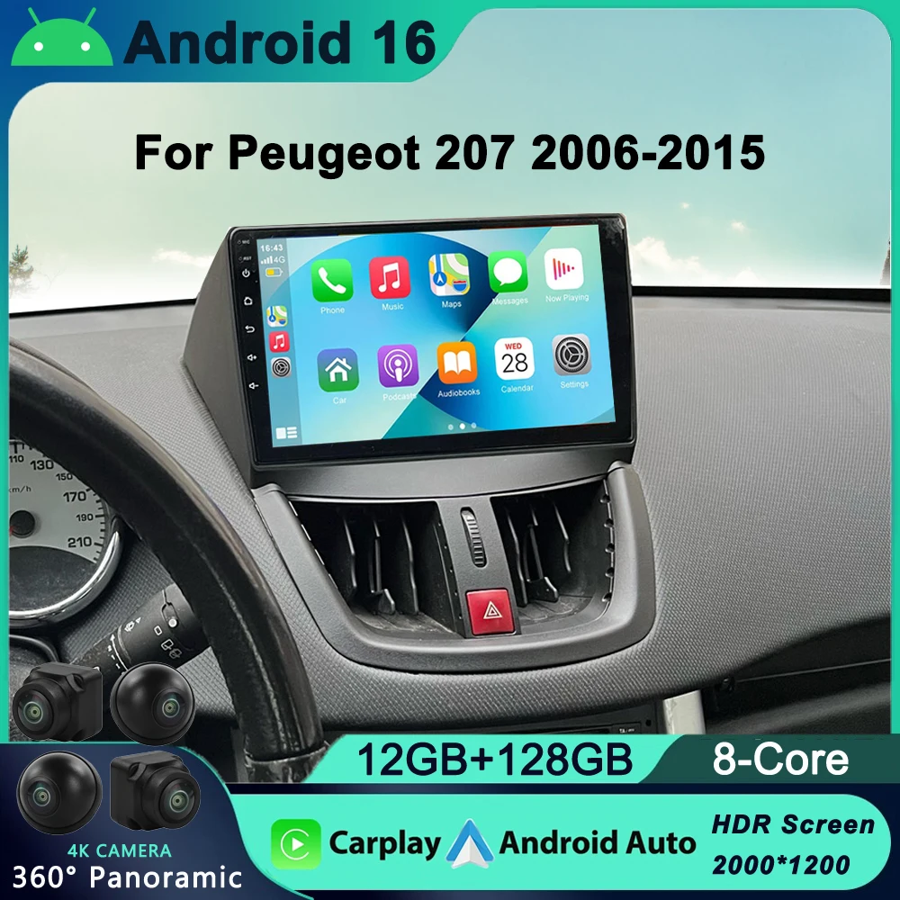 2 Din Android 16 for Peugeot 207 CC 207CC 2006 - 2015 Car Radio Multimedia Player Carplay Auto Stereo GPS DVD Head Unit
2 Din Android 16 for Peugeot 207 CC 207CC 2006 - 2015 Car Radio Multimedia Player Carplay Auto Stereo GPS DVD Head Unit