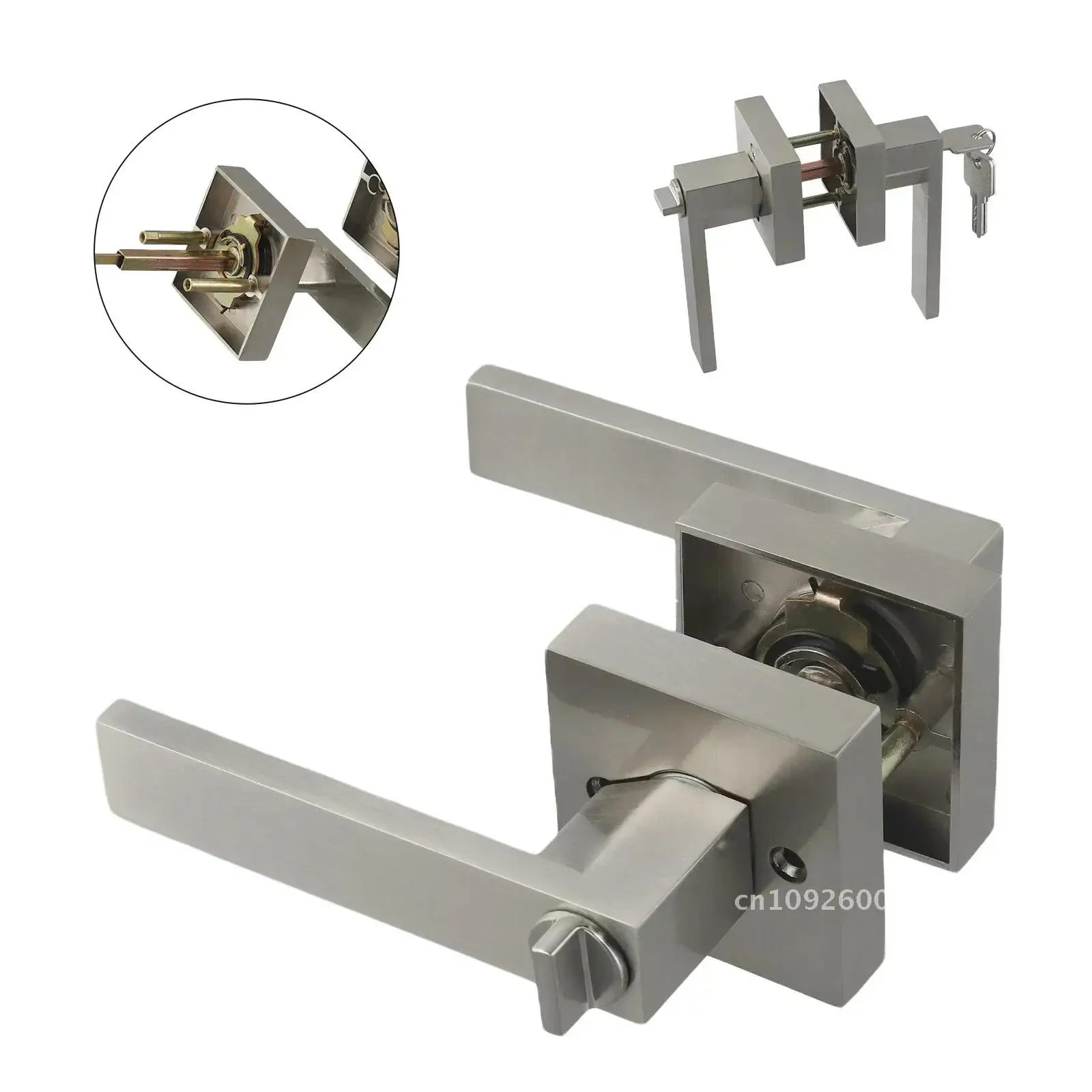 Lock Lever Door Handle Set External Copper Lock Set Square Door Aluminum Lever Building Door Hard Improvement Privacy Home Alloy
Lock Lever Door Handle Set External Copper Lock Set Square Door Aluminum Lever Building Door Hard Improvement Privacy Home Alloy