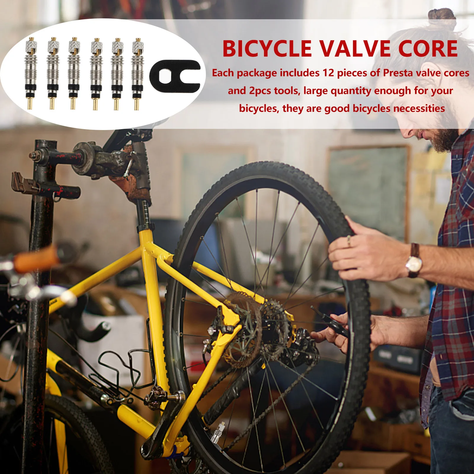 6pcs French Valve Core Alloy Bicycle Tubeless Presta Cores Removable Repair Tools Stem Accessories Brass Material Durability
6pcs French Valve Core Alloy Bicycle Tubeless Presta Cores Removable Repair Tools Stem Accessories Brass Material Durability
