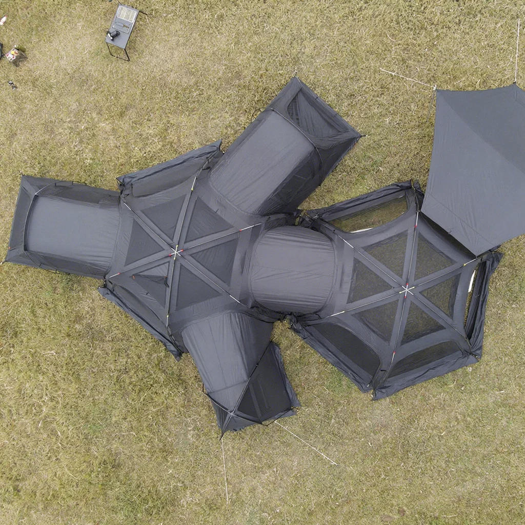 Hot Selling Large Connectable Big Family Camping Tent Dia. 460cm Geodesic Dome Tent with Modular Pod Tent Design 5 Bedrooms
Hot Selling Large Connectable Big Family Camping Tent Dia. 460cm Geodesic Dome Tent with Modular Pod Tent Design 5 Bedrooms