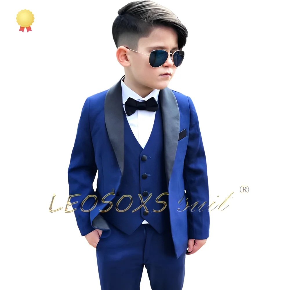 Boys black green fruit collar suit (jacket + vest + trousers) children's wedding birthday event celebration custom dress
Boys black green fruit collar suit (jacket + vest + trousers) children's wedding birthday event celebration custom dress