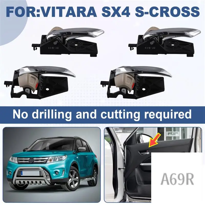 A69R-4Pcs For Suzuki Vitara SX4 S-Cross Car Interior Door Handle 83130-61M10 83110-61M10
A69R-4Pcs For Suzuki Vitara SX4 S-Cross Car Interior Door Handle 83130-61M10 83110-61M10