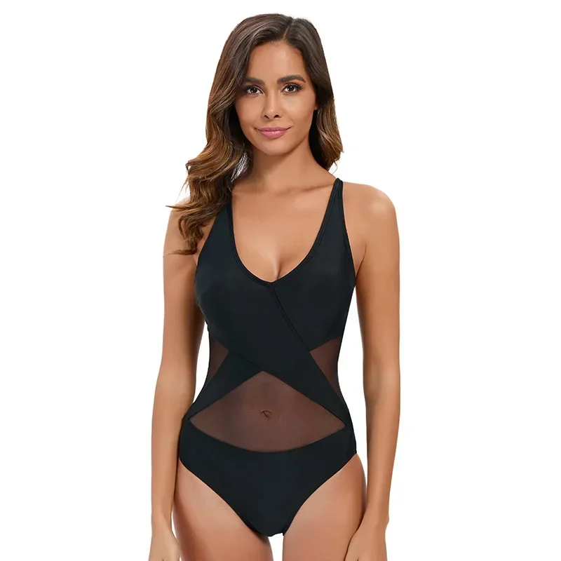 Women's Solid Color V-Neck One-Piece Swimsuit Chic Backless Swimsuit for Summer Beachwear Bathing Suit Women Swimwear
Women's Solid Color V-Neck One-Piece Swimsuit Chic Backless Swimsuit for Summer Beachwear Bathing Suit Women Swimwear
