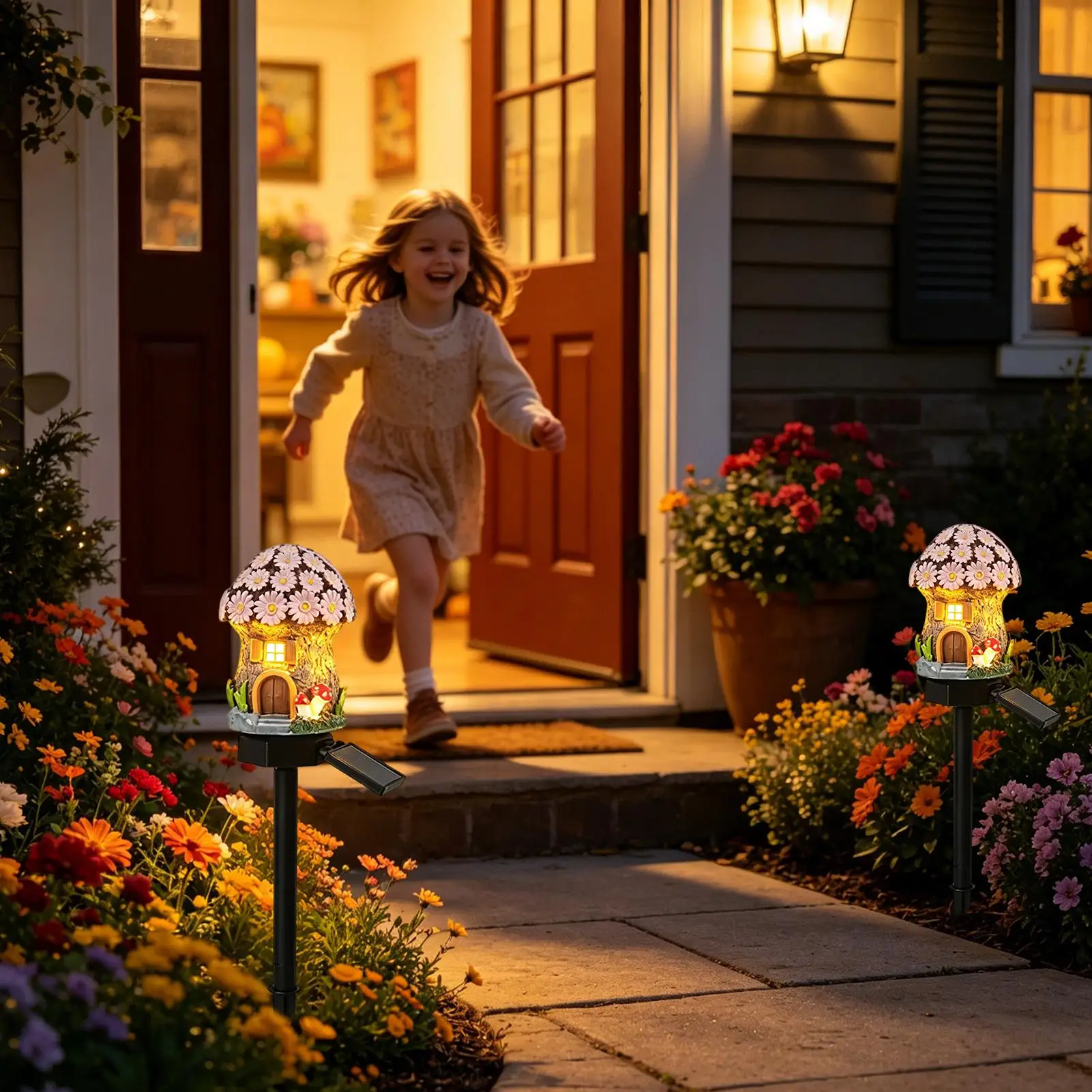 Mushroom Solar Lights Waterproof Resin Pathway Auto On/Off Lamp Decorative Solar Powered Garden Stake Lights For Flower Bed Yard
Mushroom Solar Lights Waterproof Resin Pathway Auto On/Off Lamp Decorative Solar Powered Garden Stake Lights For Flower Bed Yard