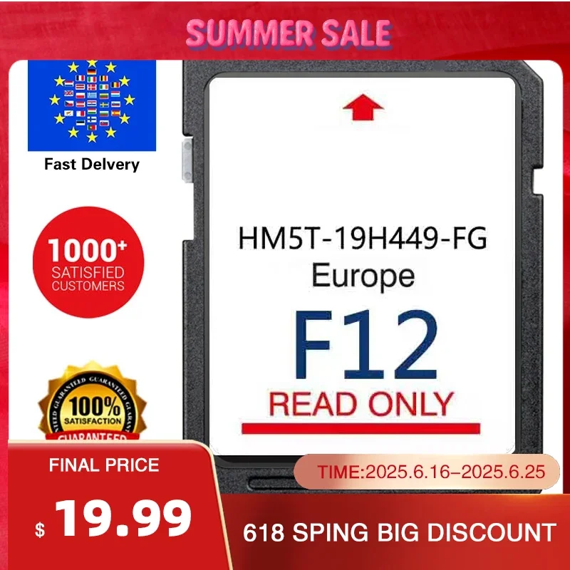 Новейшая SD-карта 2022 года с навигацией GPS для Ford Sync2 F11 Europe Map HM5T-19H449-FF 64 ГБ Карта памяти
Новейшая SD-карта 2022 года с навигацией GPS для Ford Sync2 F11 Europe Map HM5T-19H449-FF 64 ГБ Карта памяти