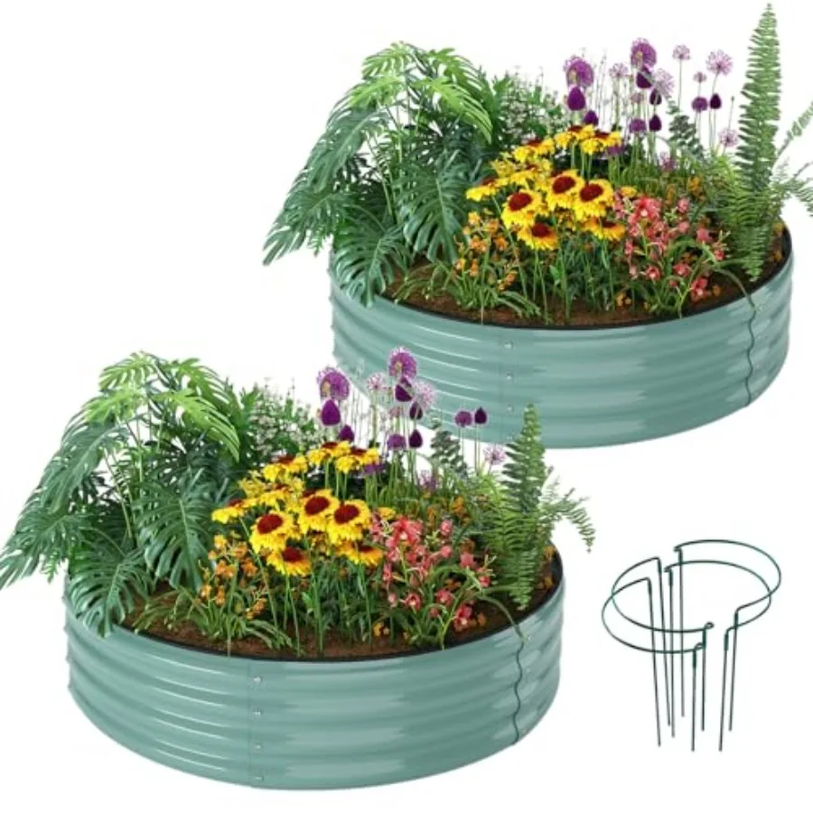 Galvanized Planter Raised Garden Bed Kit for Gardening Outdoor Garden Box Raised Flower Bed 2PC 2X2X1FT
Galvanized Planter Raised Garden Bed Kit for Gardening Outdoor Garden Box Raised Flower Bed 2PC 2X2X1FT