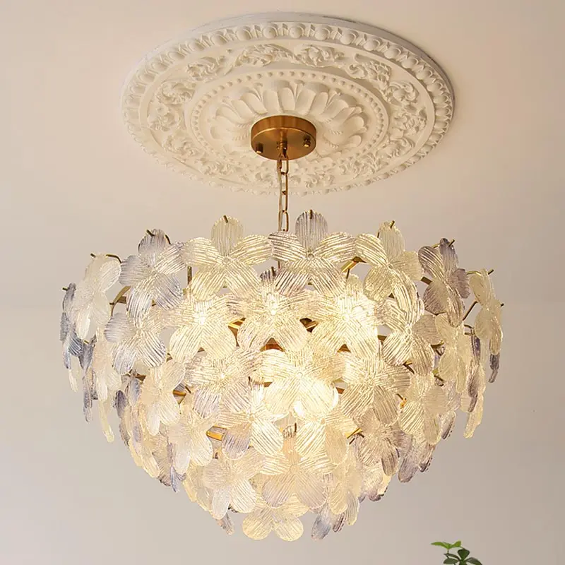 LED Glass Flower Pendant Light for Living Dining Room Bedroom Modern French Style Home Decoration Hanging Lamp E14
LED Glass Flower Pendant Light for Living Dining Room Bedroom Modern French Style Home Decoration Hanging Lamp E14