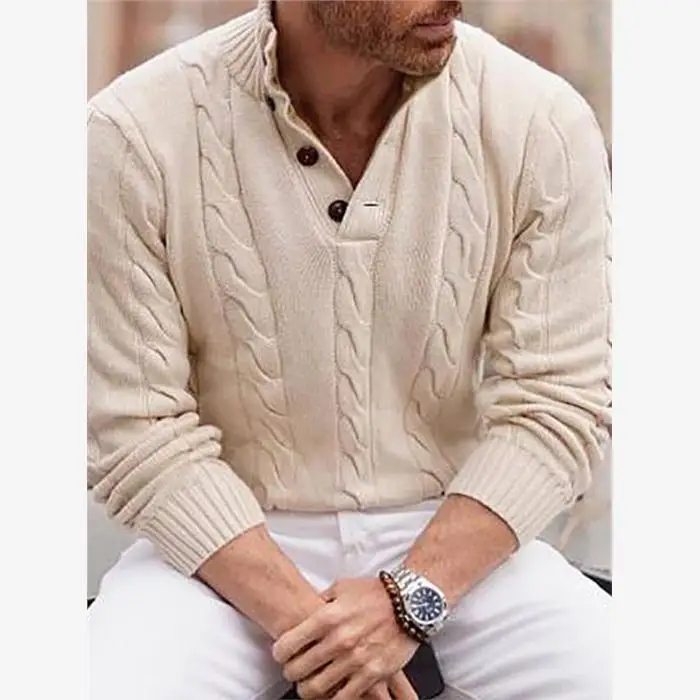 Модный вязаный мужской свитер с длинным рукавом и воротником-стойкой, тренд осени 2024, приталенный крой, повседневный, большие размеры, с бархатистой текстурой
Модный вязаный мужской свитер с длинным рукавом и воротником-стойкой, тренд осени 2024, приталенный крой, повседневный, большие размеры, с бархатистой текстурой