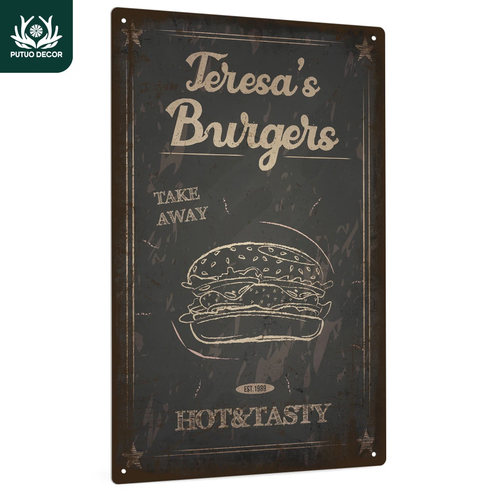 Putuo Decor 1pc Personalized Custom Tin Sign, Your Text Burgers,Wall Decoration for Home Fast Food Restaurant Snack Bar Noshery
Putuo Decor 1pc Personalized Custom Tin Sign, Your Text Burgers,Wall Decoration for Home Fast Food Restaurant Snack Bar Noshery