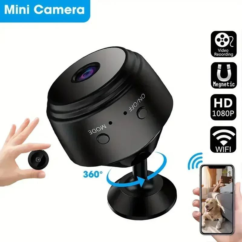 Mini 1080P HD Night Vision Monitoring Security Protection Smart Home Remote View Video Surveillance Camera Camera WiFi Wireless
Mini 1080P HD Night Vision Monitoring Security Protection Smart Home Remote View Video Surveillance Camera Camera WiFi Wireless