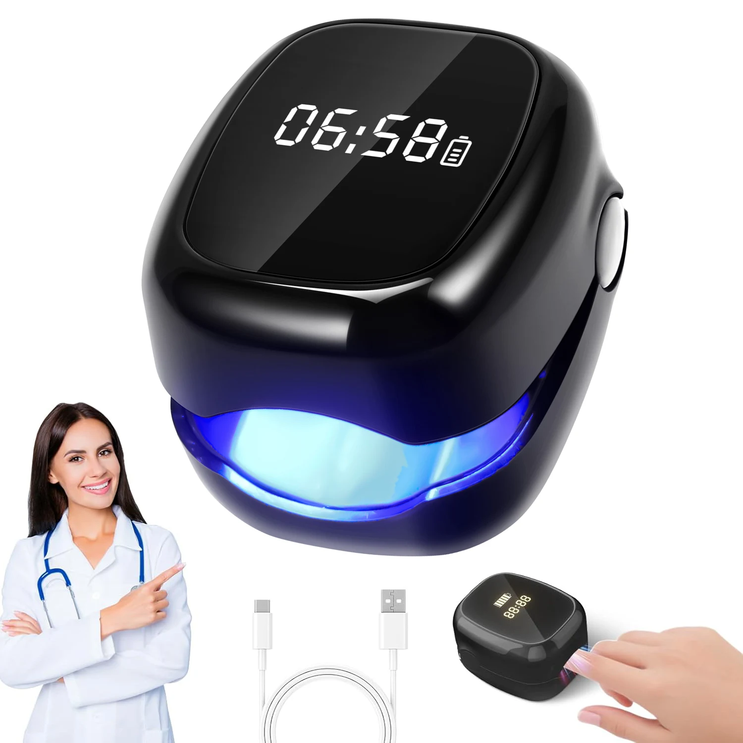 Black Fungal Nail Laser Device Repair Nails Fungus Onychomycosis Nail Fungus Cleaning Laser Device Foot Nail Care Tools
Black Fungal Nail Laser Device Repair Nails Fungus Onychomycosis Nail Fungus Cleaning Laser Device Foot Nail Care Tools