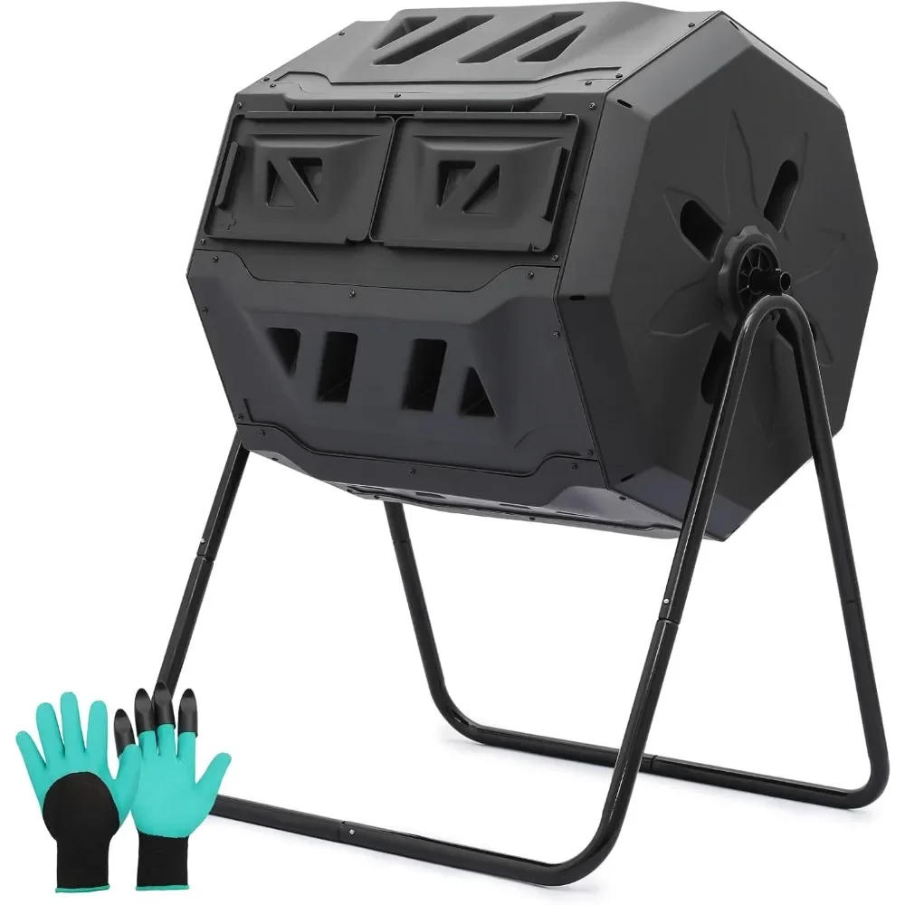 Chamber Compost Tumbler Outdoor Tumbling Composting Bins High Volume Garden Composter w/Dual Chamber Sliding Doors
Chamber Compost Tumbler Outdoor Tumbling Composting Bins High Volume Garden Composter w/Dual Chamber Sliding Doors