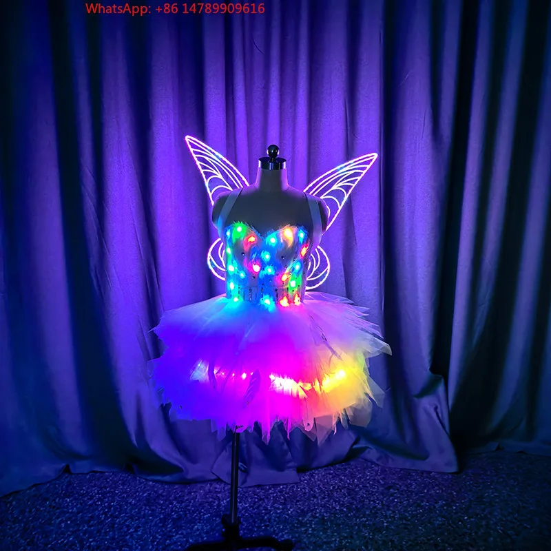 LED Luminous Robot CostumeZhongda Stage Party Decoration Glowing Peorce Clothing Women's Fancy Dress LED Lady Dance Buttely
LED Luminous Robot CostumeZhongda Stage Party Decoration Glowing Peorce Clothing Women's Fancy Dress LED Lady Dance Buttely