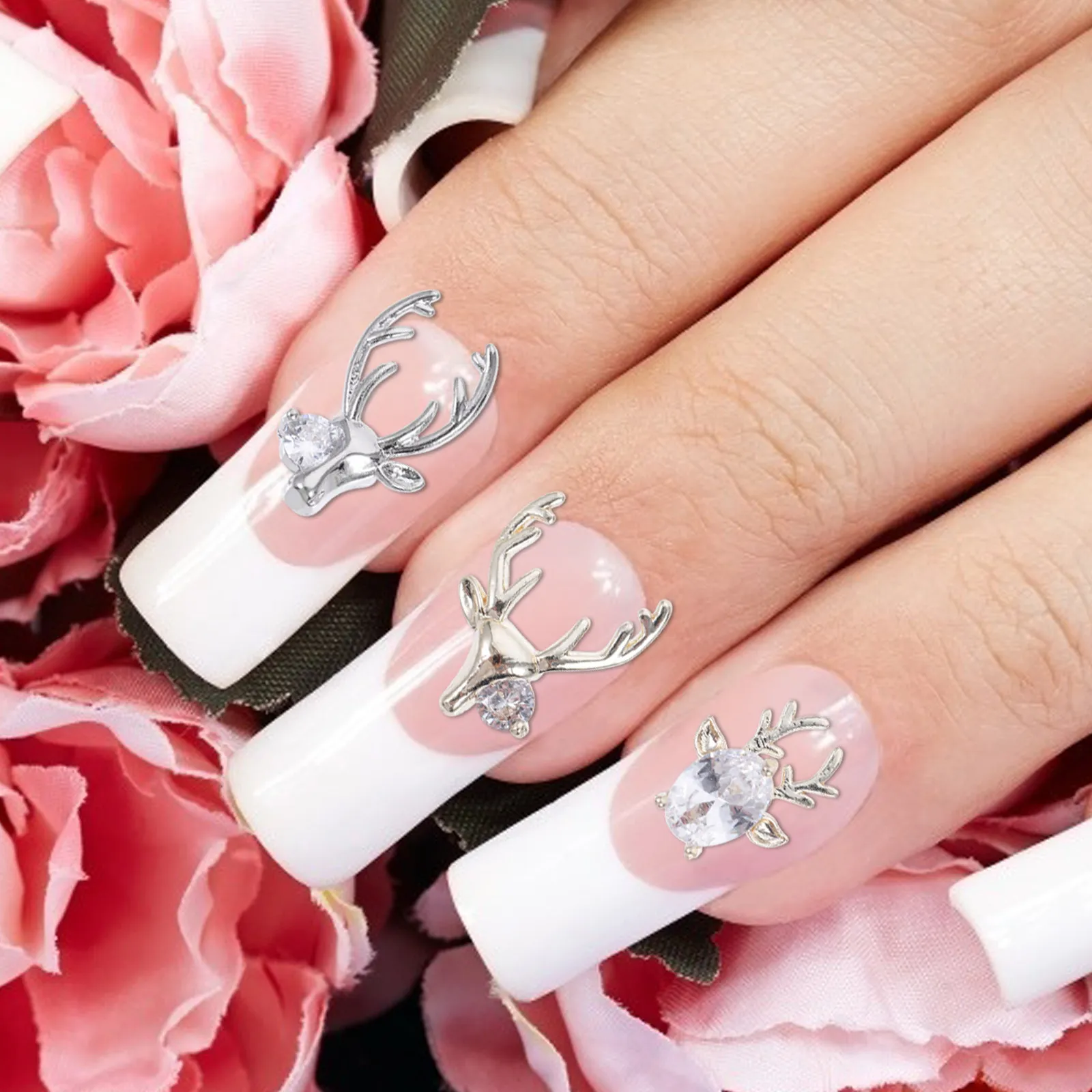 16Pcs Alloy Crystal Zircon Antler Nail Charms for Nail Art Decoration Manicure DIY Crafts Phone Case Mirror Card Embellishment
16Pcs Alloy Crystal Zircon Antler Nail Charms for Nail Art Decoration Manicure DIY Crafts Phone Case Mirror Card Embellishment