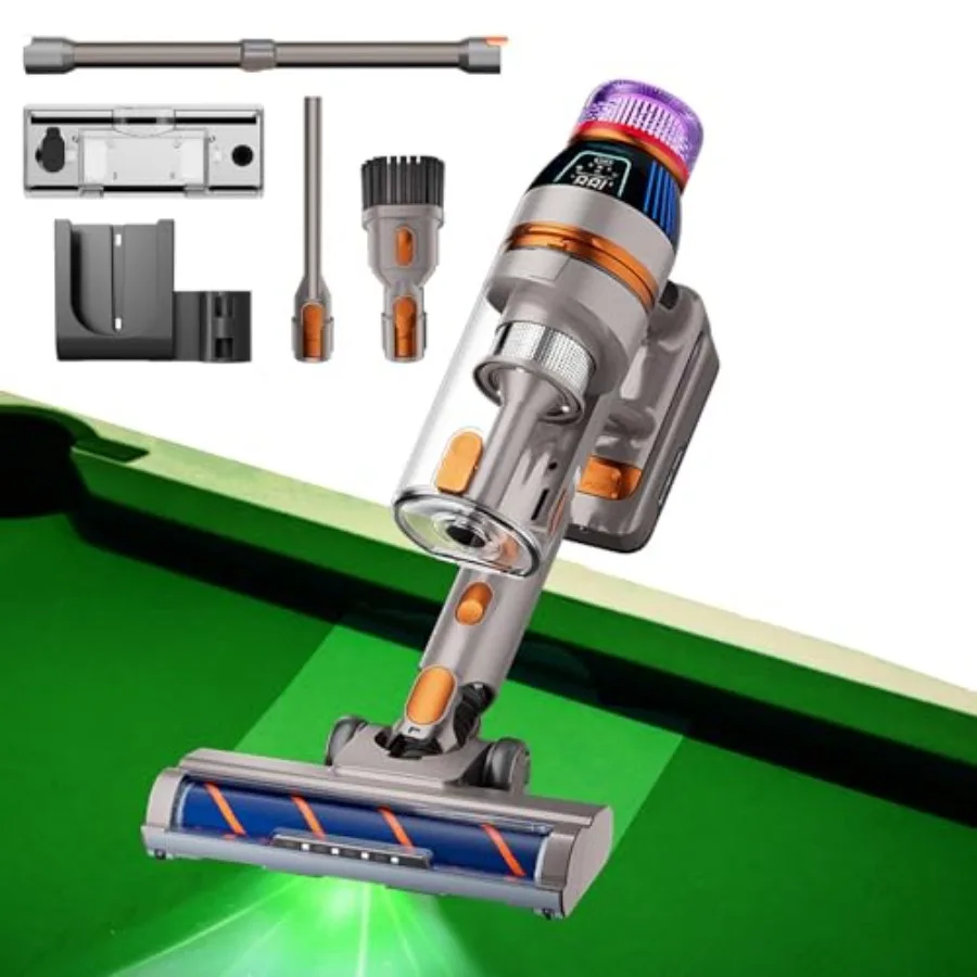 Snooker table vacuum cleaner with LED lighting, cordless 600W design, wall-mounted storage, 3-speed adjustment, orange color fo
Snooker table vacuum cleaner with LED lighting, cordless 600W design, wall-mounted storage, 3-speed adjustment, orange color fo