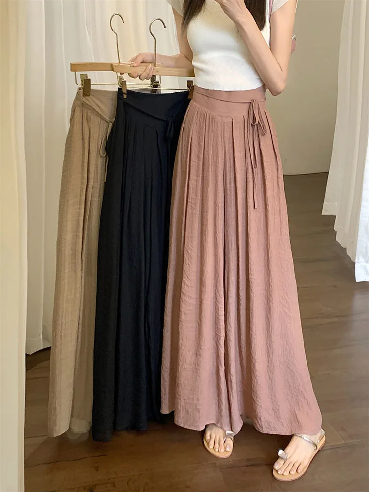 Women's Y2K Clothes Vintage Pink High Waist Wide Leg Skirt Pants Baggy Casual Trousers Summer Korean Style Women Clothes 2023
Women's Y2K Clothes Vintage Pink High Waist Wide Leg Skirt Pants Baggy Casual Trousers Summer Korean Style Women Clothes 2023