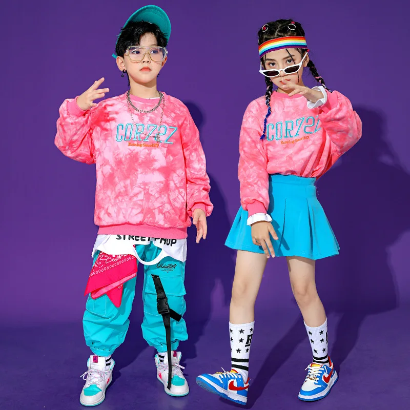 Kid Hip Hop Clothing Pink Tie Dye Sweatshirt Casual Cargo Jogger Pants Skirt Mini for Girl Boy Dance Costume Clothes Outfits Set
Kid Hip Hop Clothing Pink Tie Dye Sweatshirt Casual Cargo Jogger Pants Skirt Mini for Girl Boy Dance Costume Clothes Outfits Set