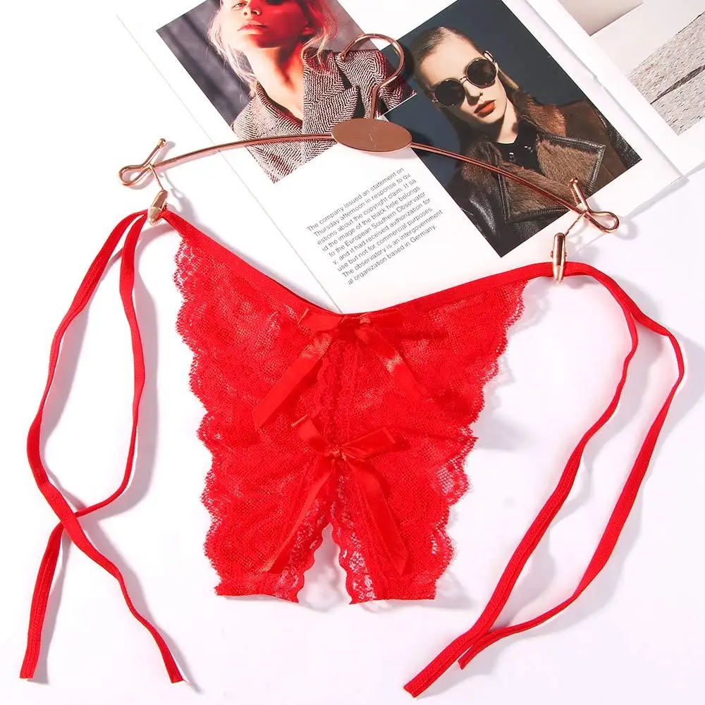 Breathable Lace Floral Crotchless Sexy Women Underwear Exotic Side Tie Open Crotch T-Back Panties G-string Thongs Briefs
Breathable Lace Floral Crotchless Sexy Women Underwear Exotic Side Tie Open Crotch T-Back Panties G-string Thongs Briefs