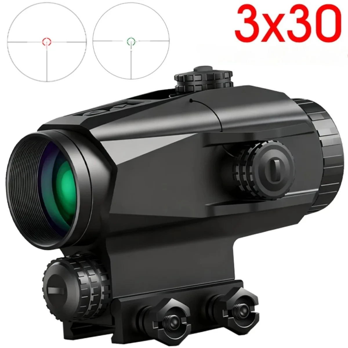 3x30 Prism Scope Cross Reflex Holographic BRC Reticle Sight Tactical Red Green 3X Magnifier Collimator Accsesories
3x30 Prism Scope Cross Reflex Holographic BRC Reticle Sight Tactical Red Green 3X Magnifier Collimator Accsesories