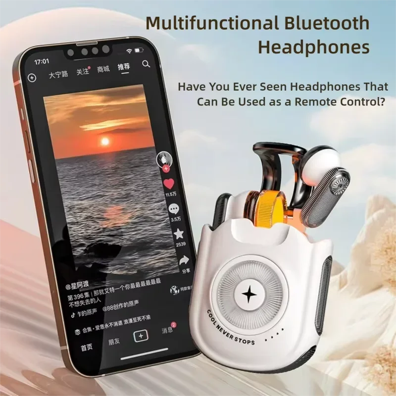 New Remote Control TWS Earphones Bluetooth 5.4 ANC Noice Cancelling Earbuds for Tiktok YouTube E-book
New Remote Control TWS Earphones Bluetooth 5.4 ANC Noice Cancelling Earbuds for Tiktok YouTube E-book
