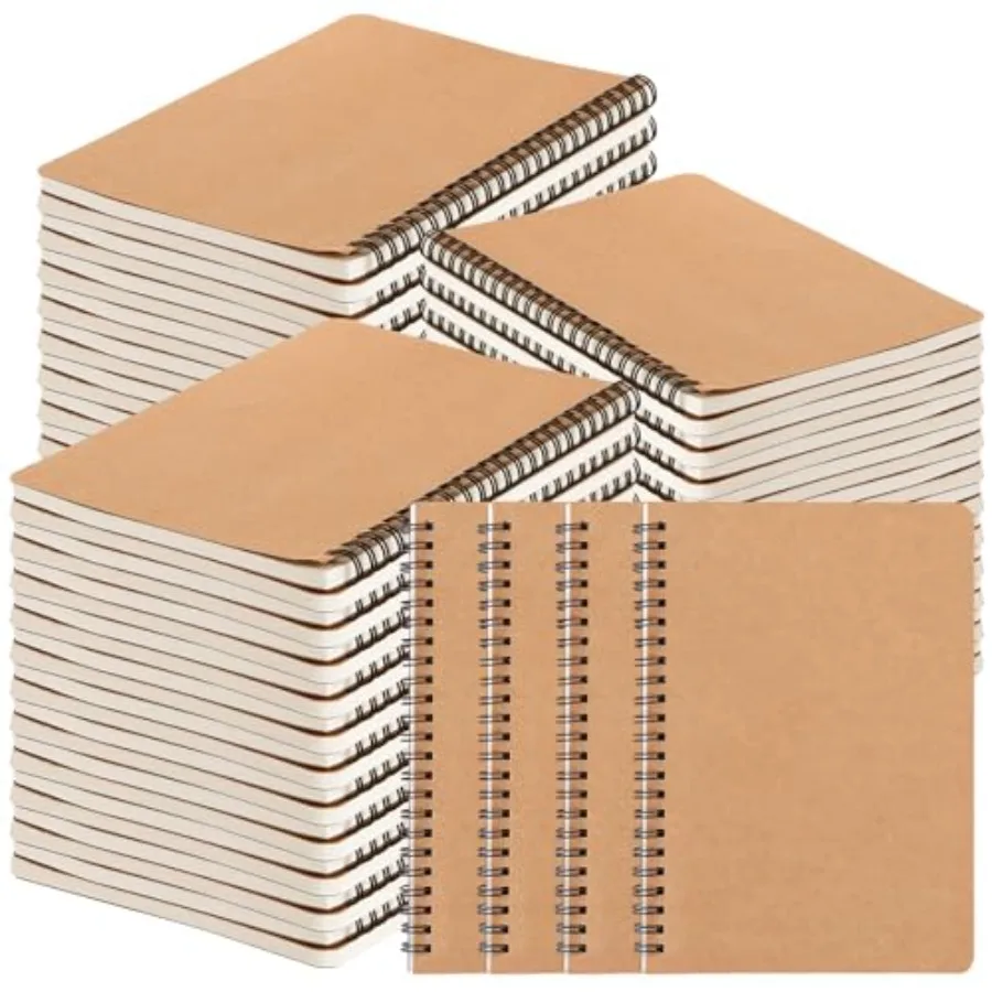 LISHINE 48 Pack Spiral Notebook A5, 120 Pages/600 Sheets, 8.1"x 5.7" Spiral Journal Notebook Small Hardcover Ruled Lined Spiral
LISHINE 48 Pack Spiral Notebook A5, 120 Pages/600 Sheets, 8.1"x 5.7" Spiral Journal Notebook Small Hardcover Ruled Lined Spiral