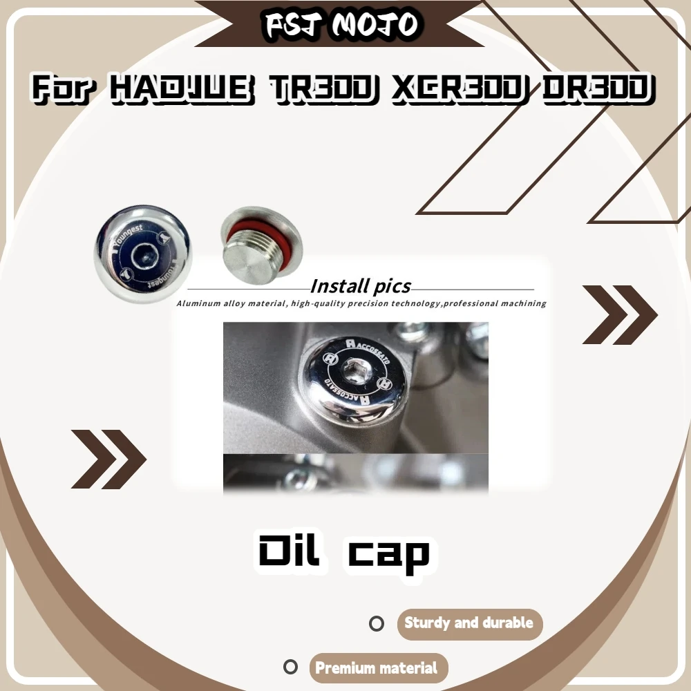 For HAOJUE TR300 XCR300 DR300 Anti-pry Oil Cover, Stainless Steel Magnetic Drain Bolt Security Guard Mod Accessories
For HAOJUE TR300 XCR300 DR300 Anti-pry Oil Cover, Stainless Steel Magnetic Drain Bolt Security Guard Mod Accessories