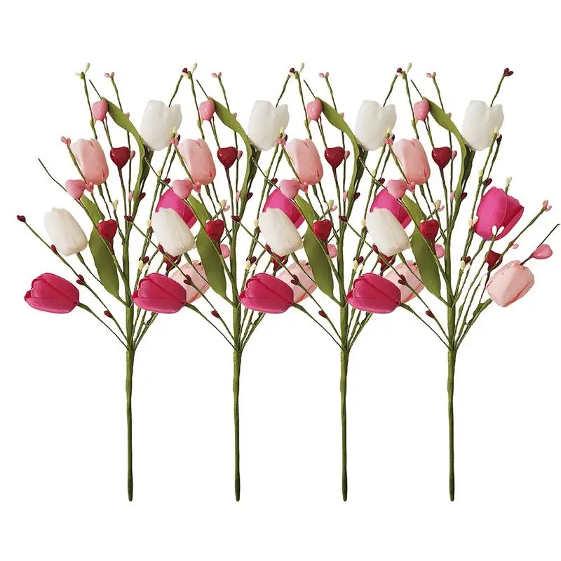 Valentine Day Flower Stems 4X Wedding Decorations Artificial Flower Stems Table Decor Flower Stems Pick for Mother's Day Birthda
Valentine Day Flower Stems 4X Wedding Decorations Artificial Flower Stems Table Decor Flower Stems Pick for Mother's Day Birthda
