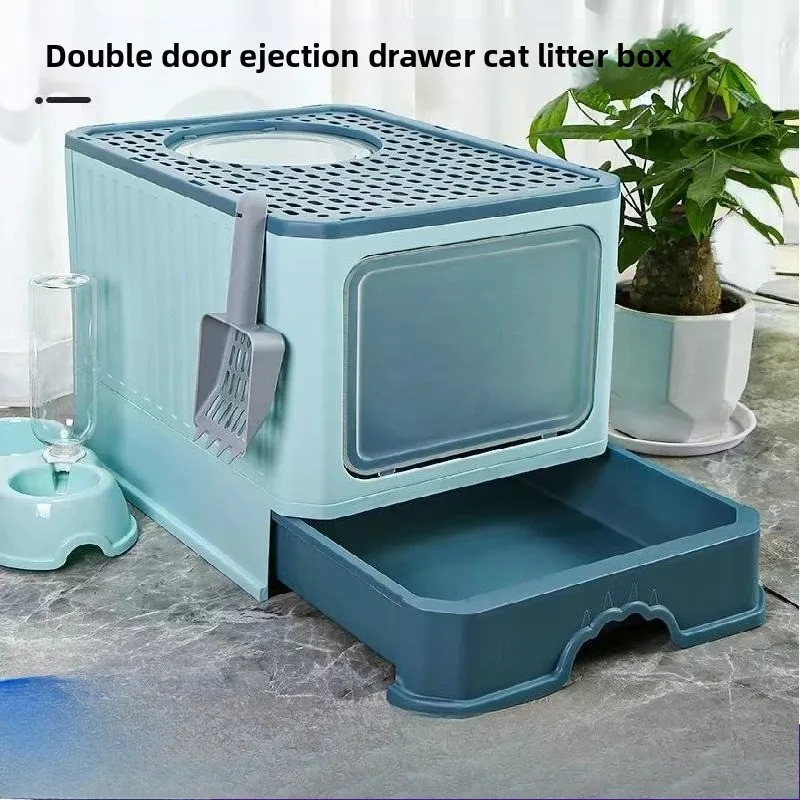 Cat Litter Box Fully Enclosed Anti-splash Oversized Folding Deodorant Drawer Cat Toilet Anti-splash Cat Supplies
Cat Litter Box Fully Enclosed Anti-splash Oversized Folding Deodorant Drawer Cat Toilet Anti-splash Cat Supplies