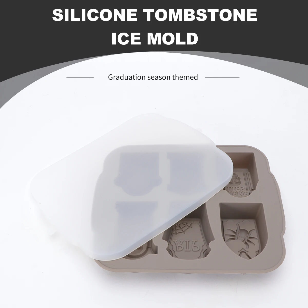 Halloween Tombstone Silicone Ice Mold Chocolate Candy Cube Maker Fun Shape Non-Stick Mold For Whisky Beer Party Home Use (Grey)
Halloween Tombstone Silicone Ice Mold Chocolate Candy Cube Maker Fun Shape Non-Stick Mold For Whisky Beer Party Home Use (Grey)