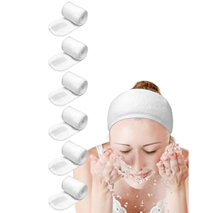 Spa Headband, 6 Pack - Non-slip Stretchable Washable Makeup Headband for Face Wash Facial Treatment, Fits All, Workout, Yoga, G
Spa Headband, 6 Pack - Non-slip Stretchable Washable Makeup Headband for Face Wash Facial Treatment, Fits All, Workout, Yoga, G