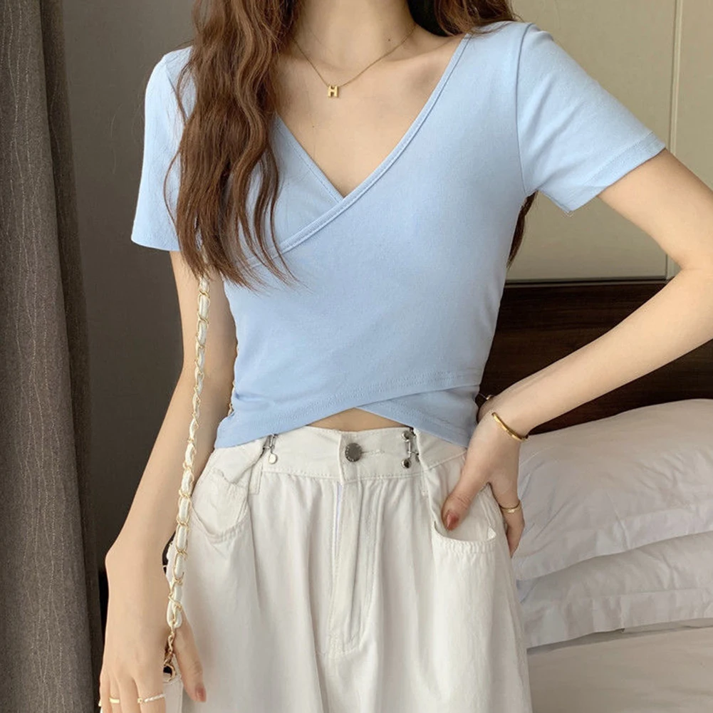 For Casual Outings Summer T Shirt 2025 Summer Women's Fashion Tee Solid Color Short Sleeve Shirt For Daily Wear
For Casual Outings Summer T Shirt 2025 Summer Women's Fashion Tee Solid Color Short Sleeve Shirt For Daily Wear