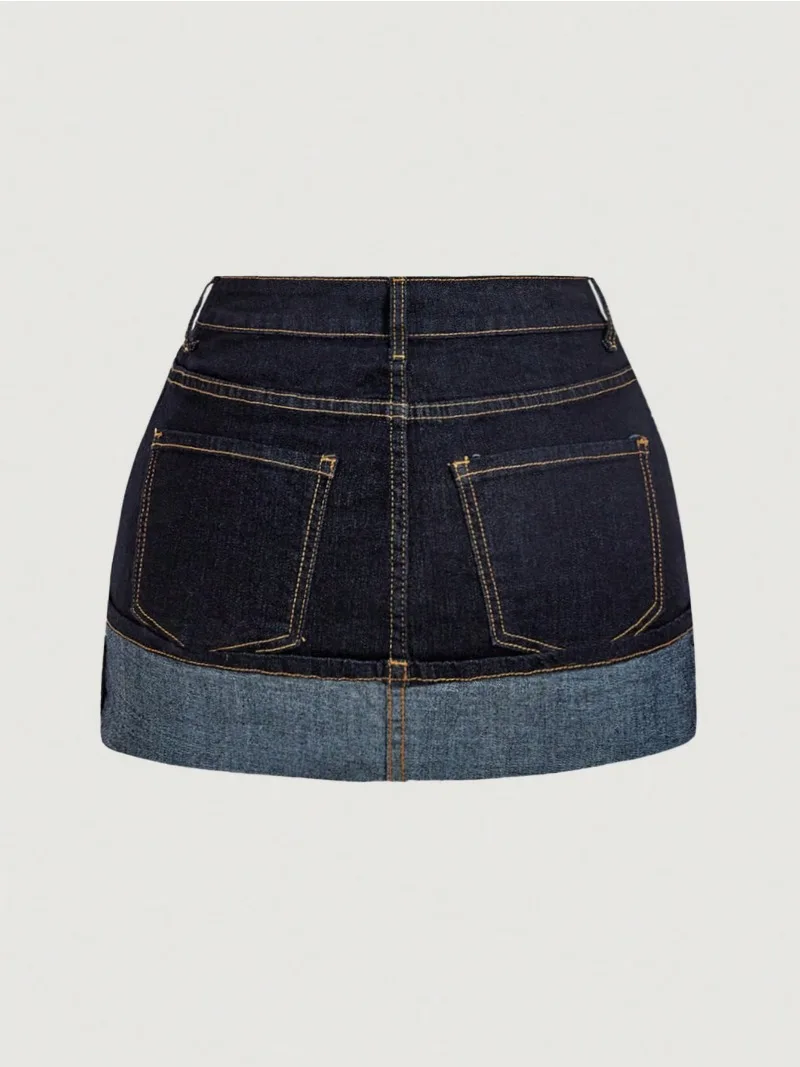 2026 Women's High Waist Two Tone Denim Mini Skirt Spliced Color Streetwear Vintage Straight Short Casual Jean Skirt
2026 Women's High Waist Two Tone Denim Mini Skirt Spliced Color Streetwear Vintage Straight Short Casual Jean Skirt
