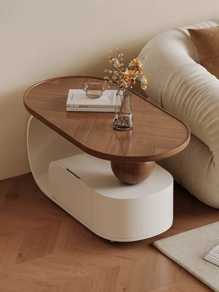 Medieval style movable coffee table Cream wind wabi sabi creative Internet celebrity oval tea retro home cart side table
Medieval style movable coffee table Cream wind wabi sabi creative Internet celebrity oval tea retro home cart side table