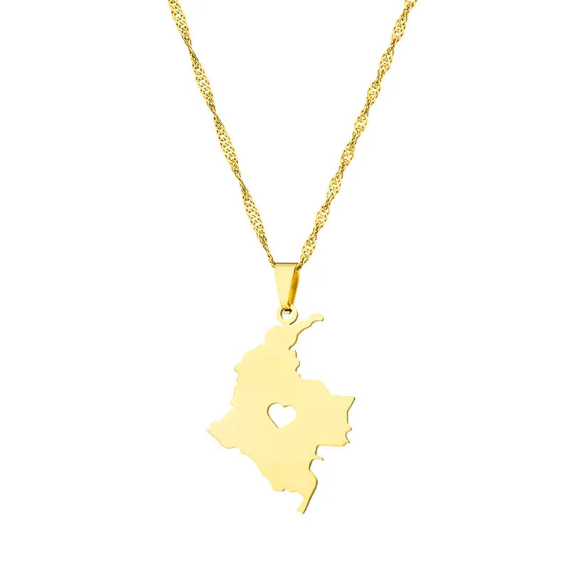 Europe And America Columbia Titanium Steel Map Pendant Necklace Gift To Friends
Europe And America Columbia Titanium Steel Map Pendant Necklace Gift To Friends