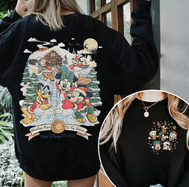 Potdemiel Parent-child Outfit Shirts Walt Merriest Place on Earth Sweatshirt Mickey Friends Sweater Magic Kingdom Sweat Holiday
Potdemiel Parent-child Outfit Shirts Walt Merriest Place on Earth Sweatshirt Mickey Friends Sweater Magic Kingdom Sweat Holiday